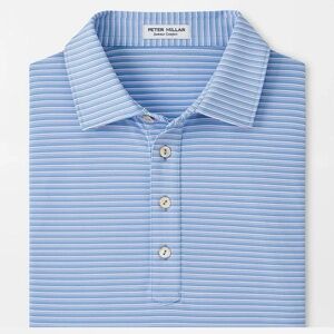 Peter Millar Blue Striped Polo Shirt